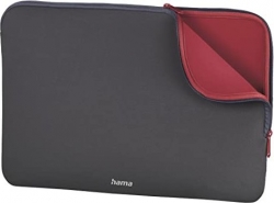 Hama 15.6" notebook-sleeve Neoprene, grey/red