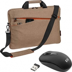 Pedea Fashion 15.6" Notebook case + mouse brown