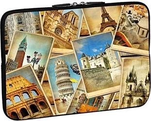 Pedea Design neoprene vintage travel 17.3" sleeve