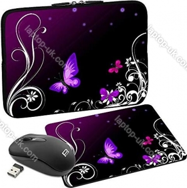 Pedea Design neoprene purple butterfly 15.6" sleeve