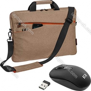 Pedea Fashion 17.3" Notebook case + mouse brown