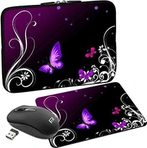 Pedea Design sleeve purple purple butterfly 17.3"