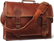 Cuero 18" Vintage Workman leather messenger...